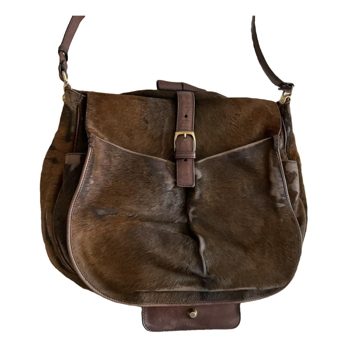 Marcie pony-style calfskin crossbody bag