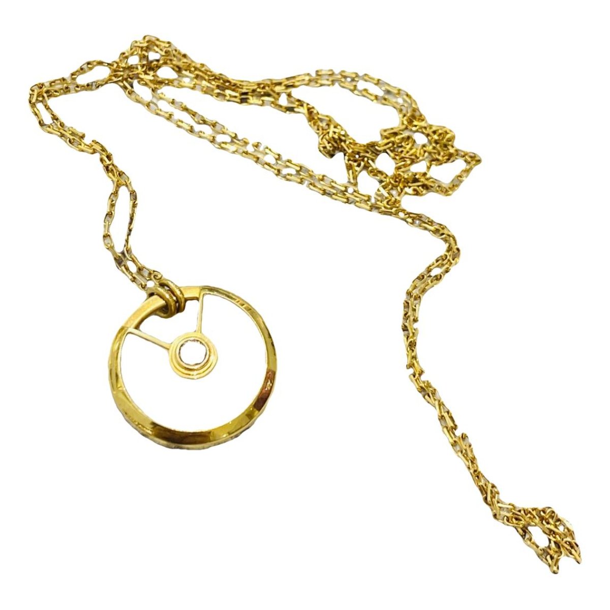 Amulette yellow gold necklace