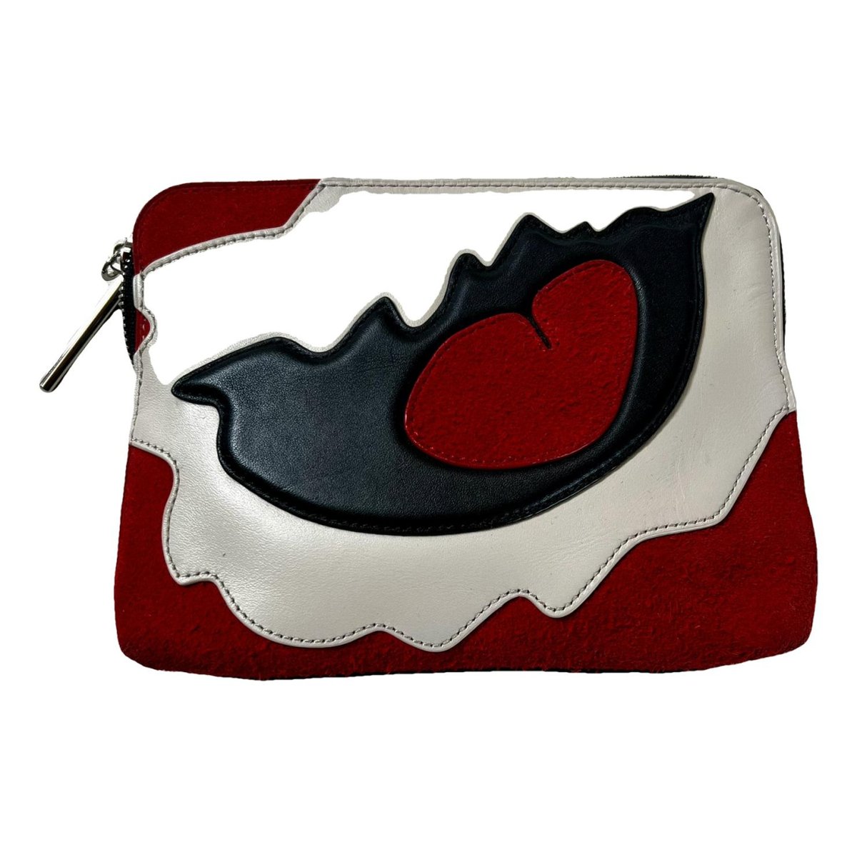 Leather clutch bag