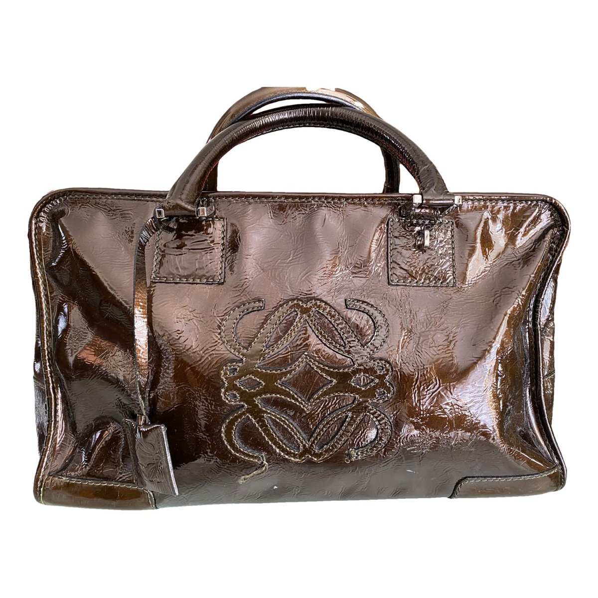 Amazona patent leather handbag
