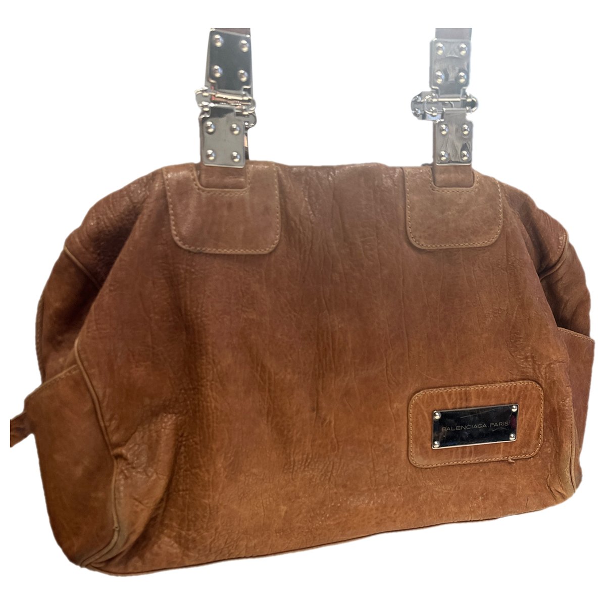 Blackout leather handbag