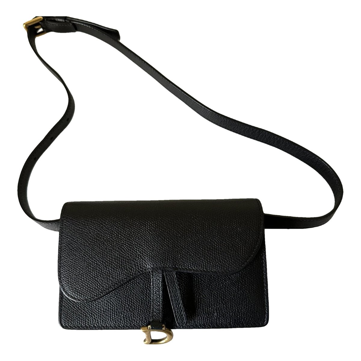 Saddle rectangular leather mini bag