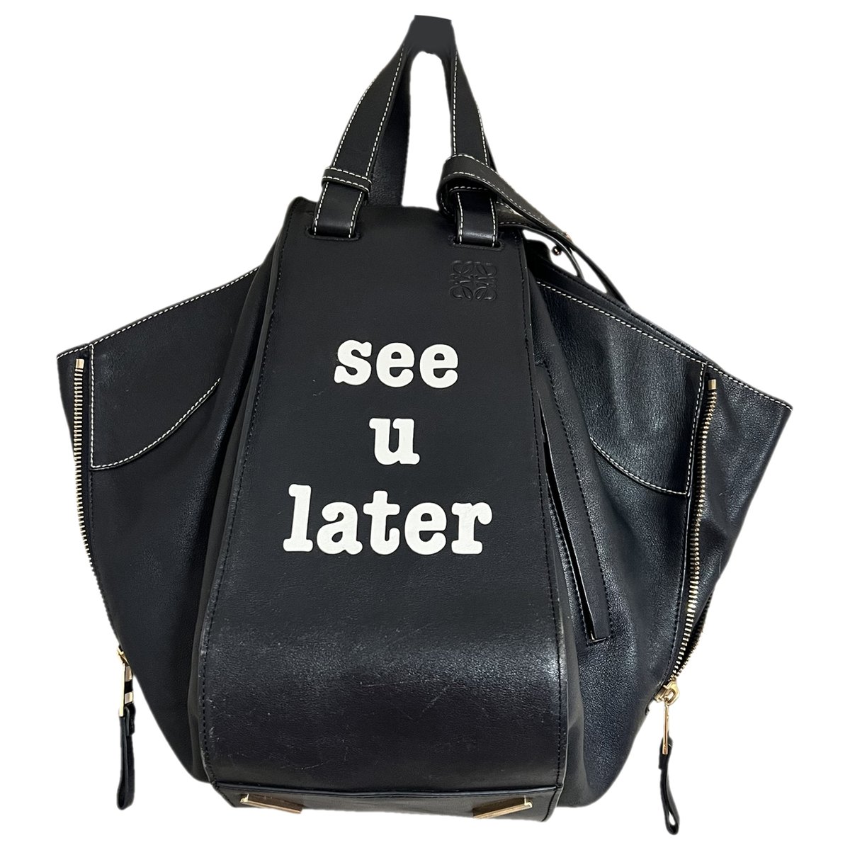 Hammock leather handbag