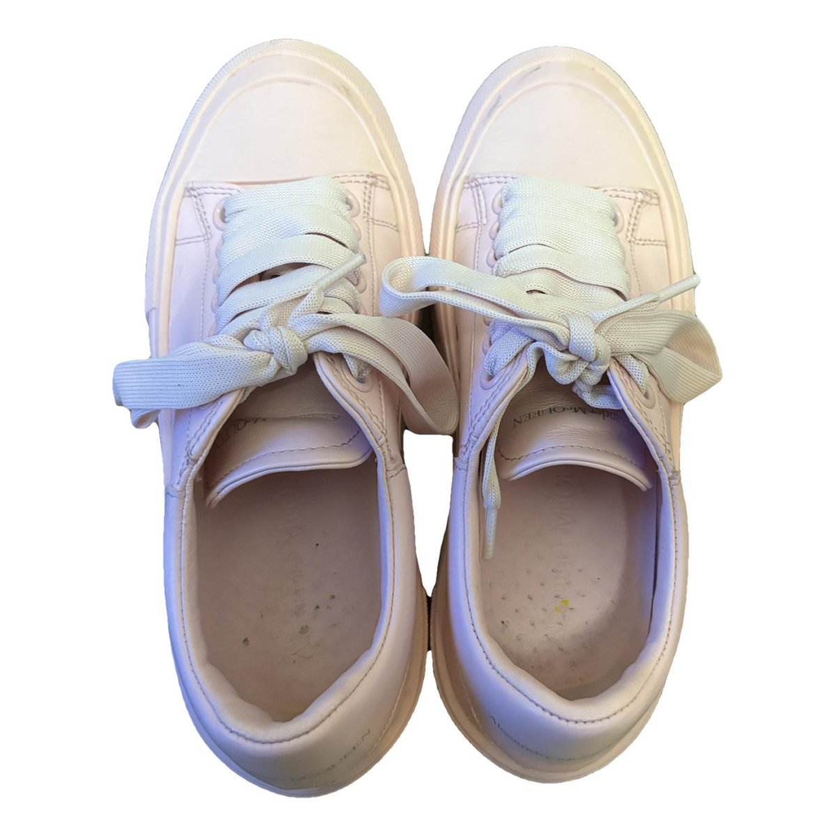 Deck Plimsoll leather trainers