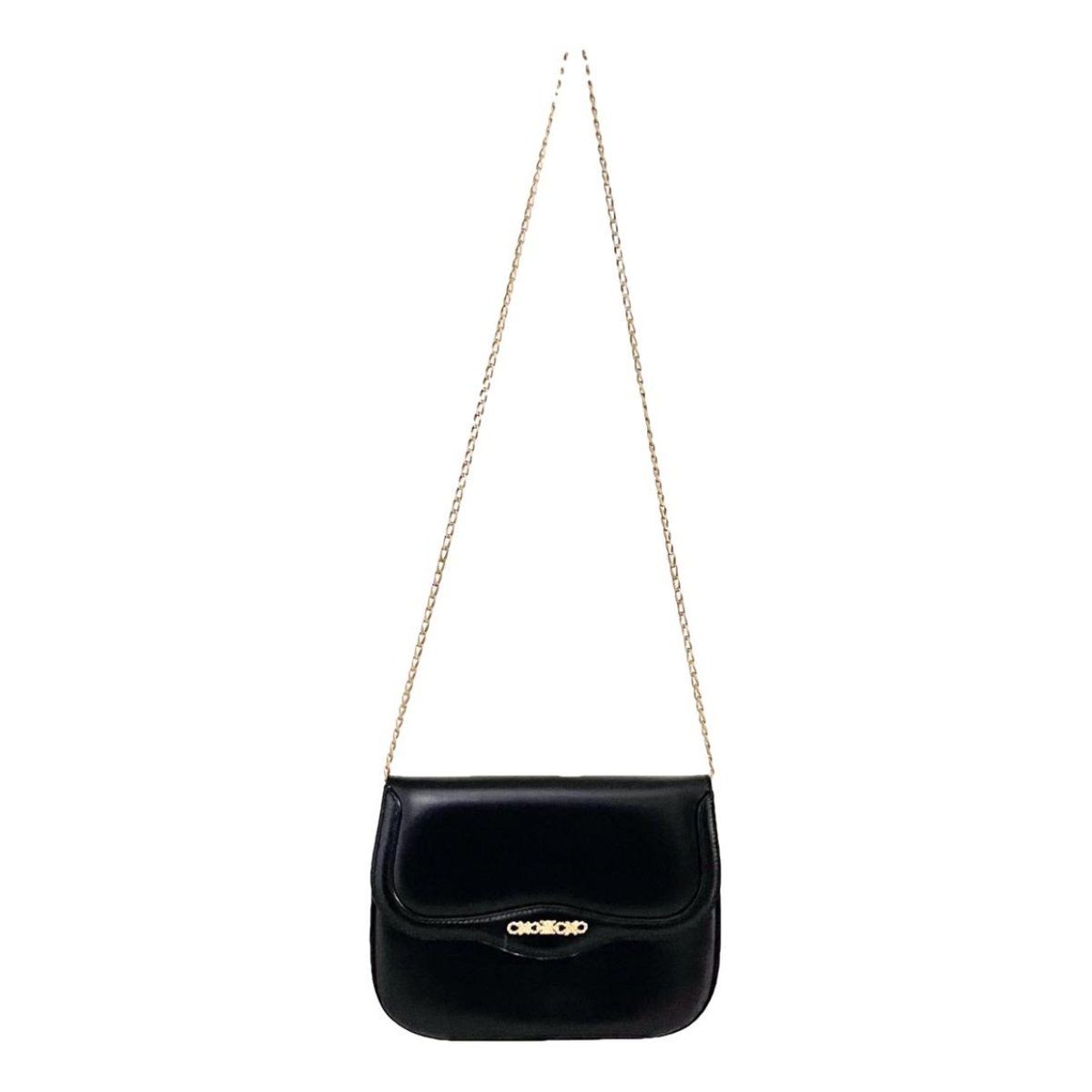 Triomphe chain leather handbag