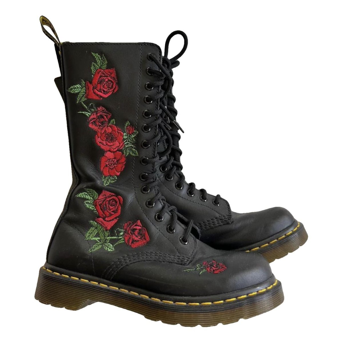 1914 (14 eye) leather biker boots