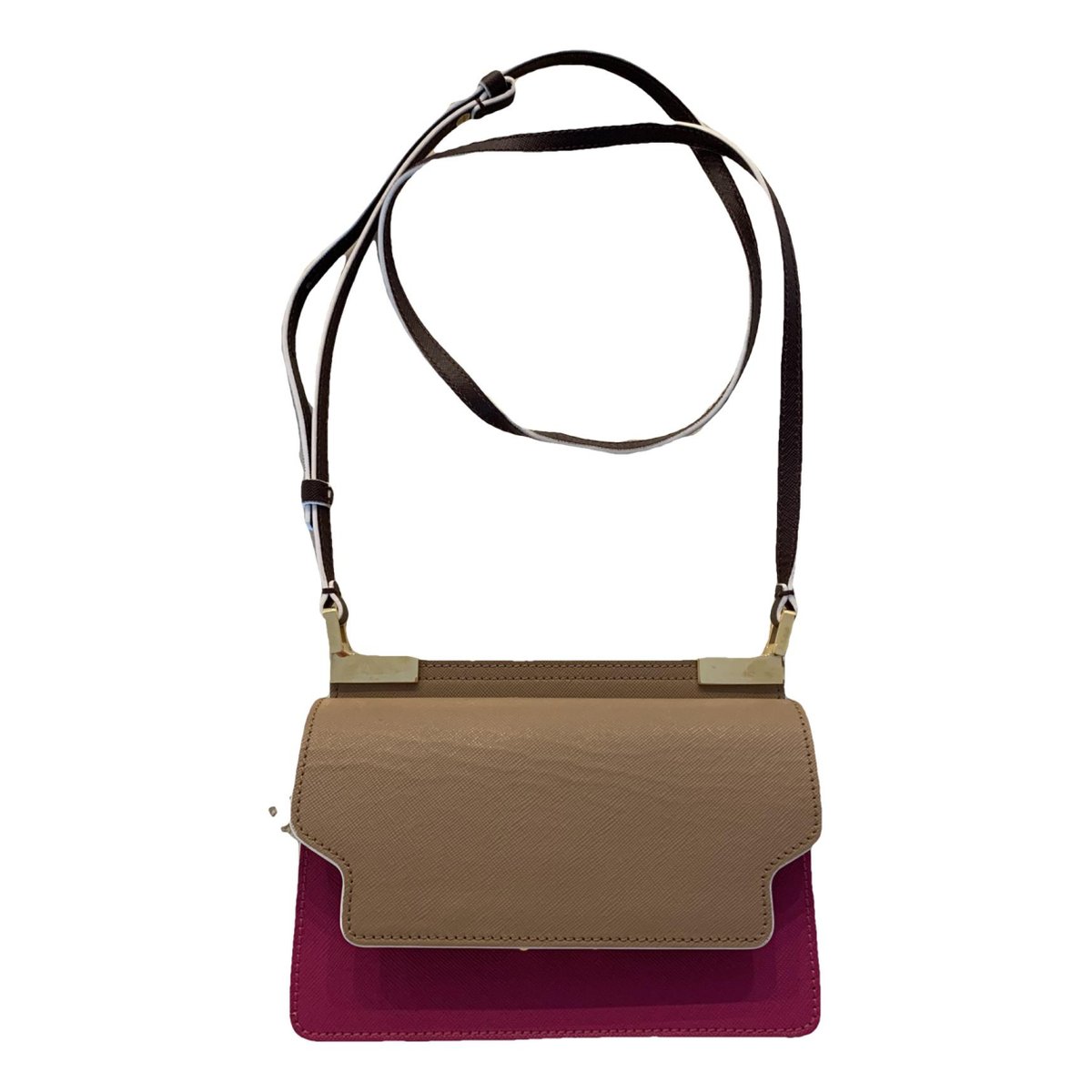 Trunk leather crossbody bag