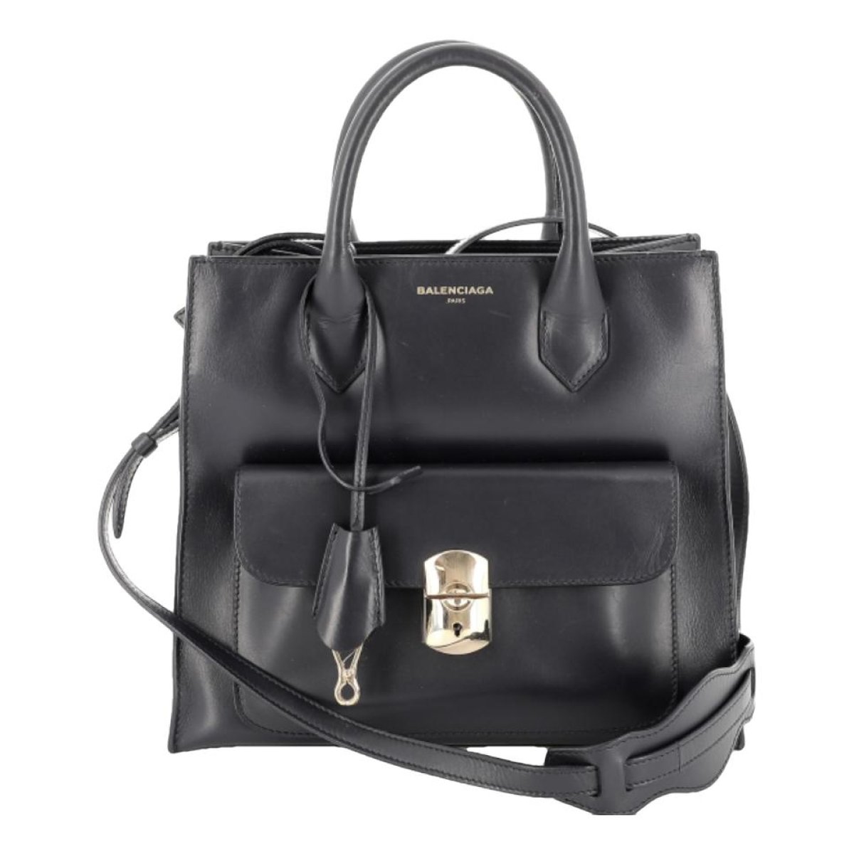 Padlock leather crossbody bag