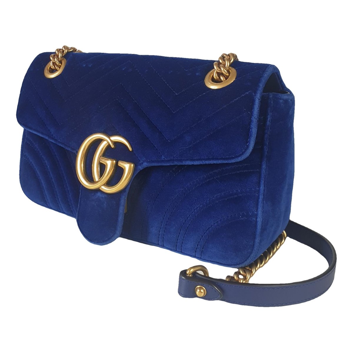 GG Marmont Flap velvet crossbody bag