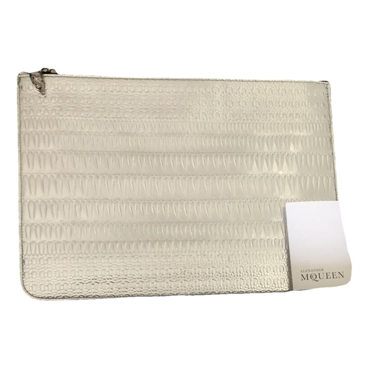 Leather clutch bag