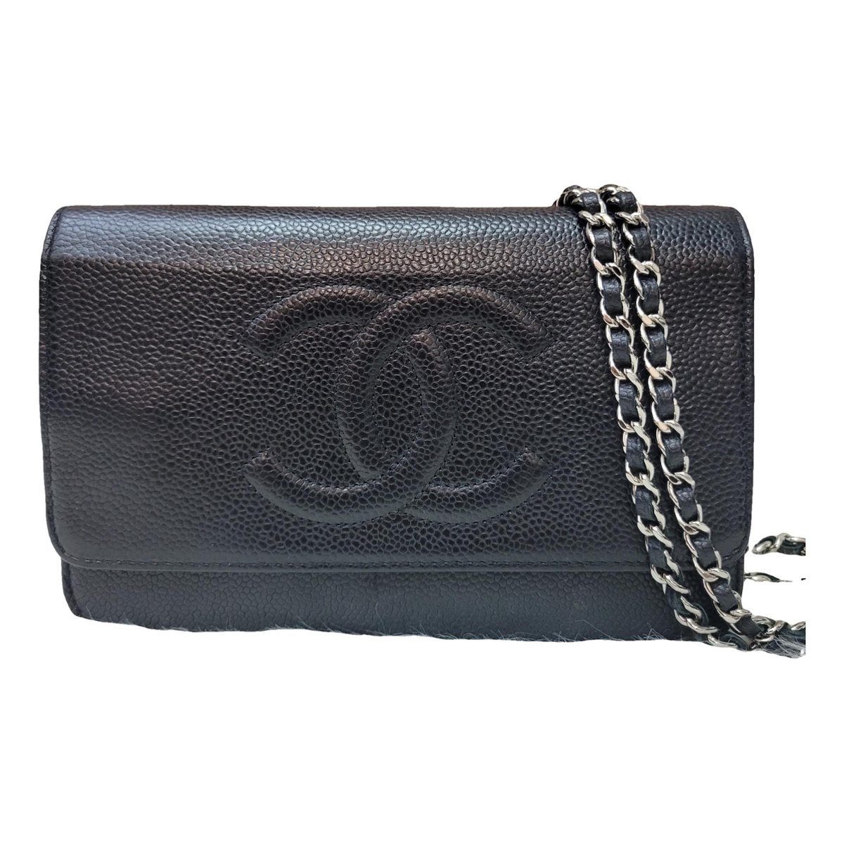 Wallet On Chain Double C leather crossbody bag