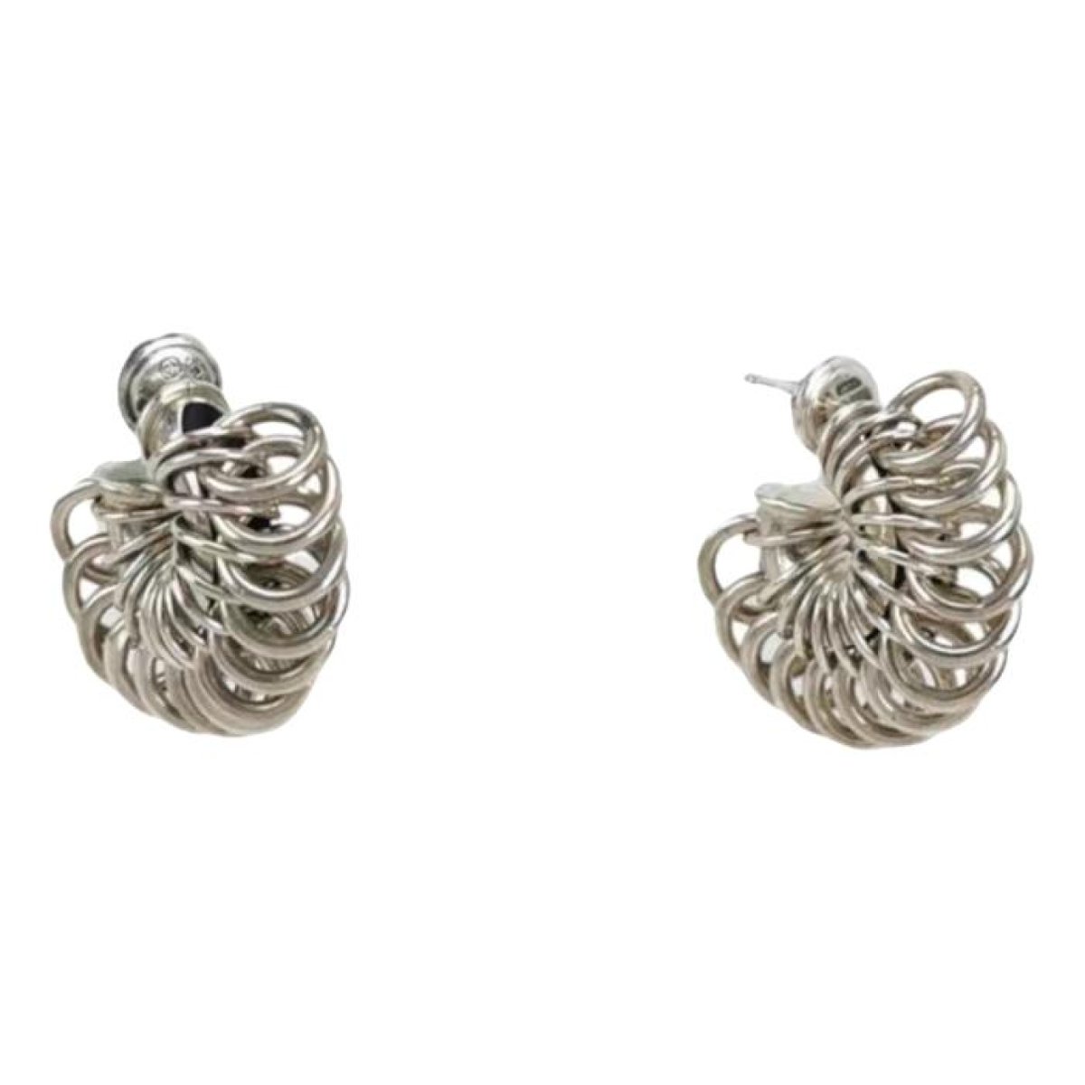 Curl silver earrings