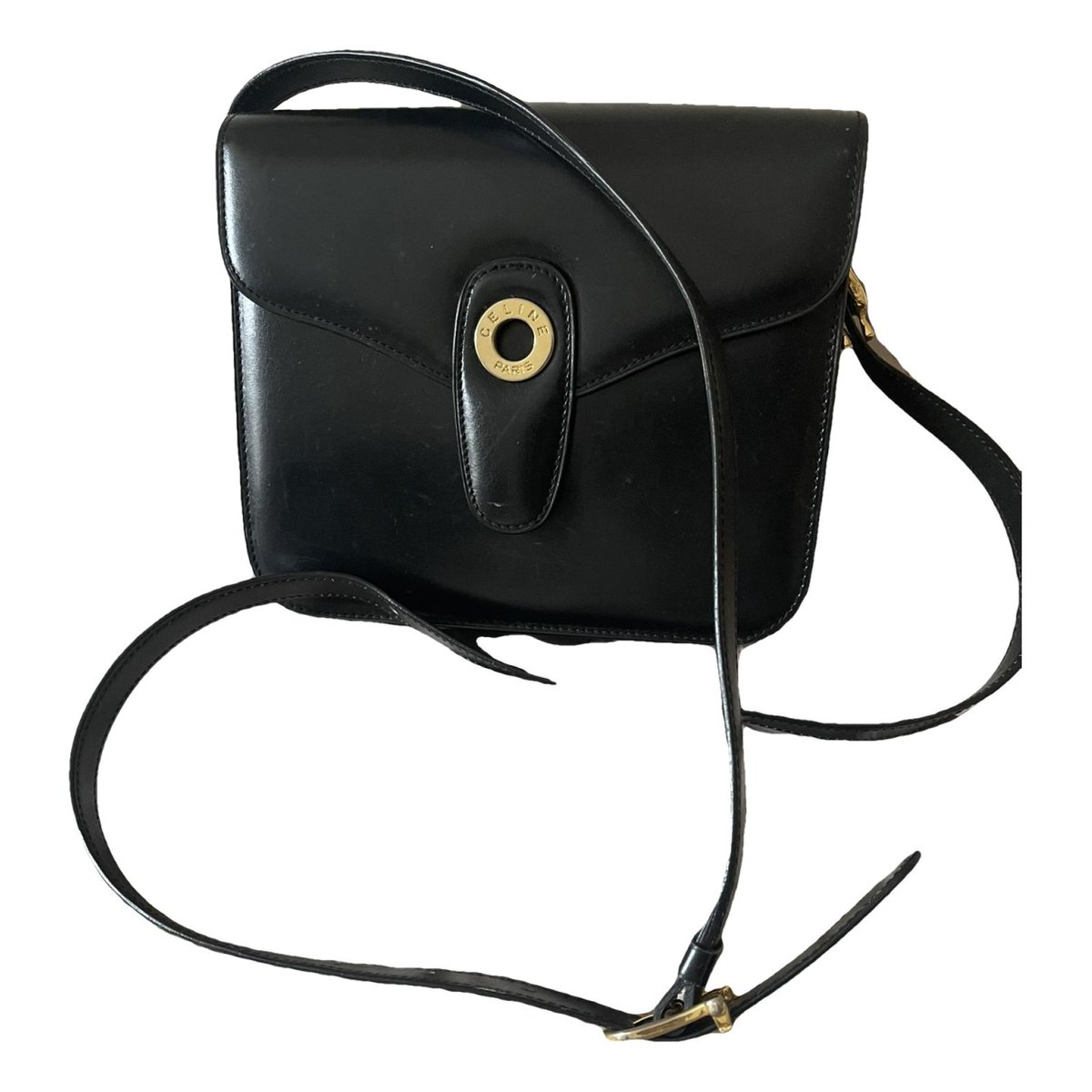Triomphe chain leather handbag