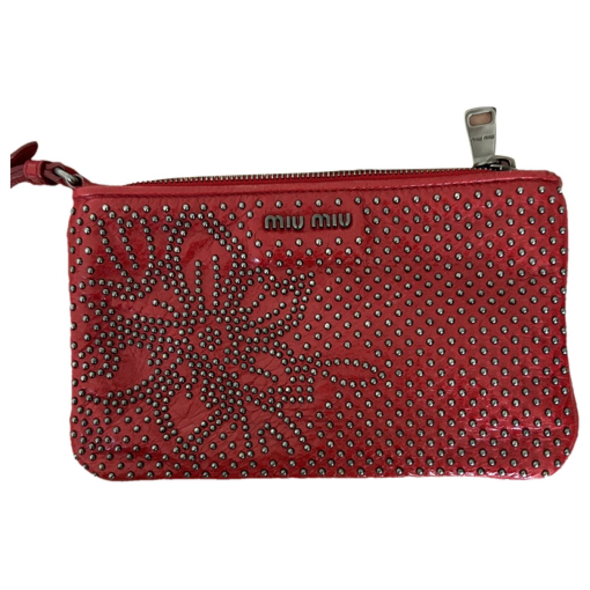 Matelassé leather clutch bag