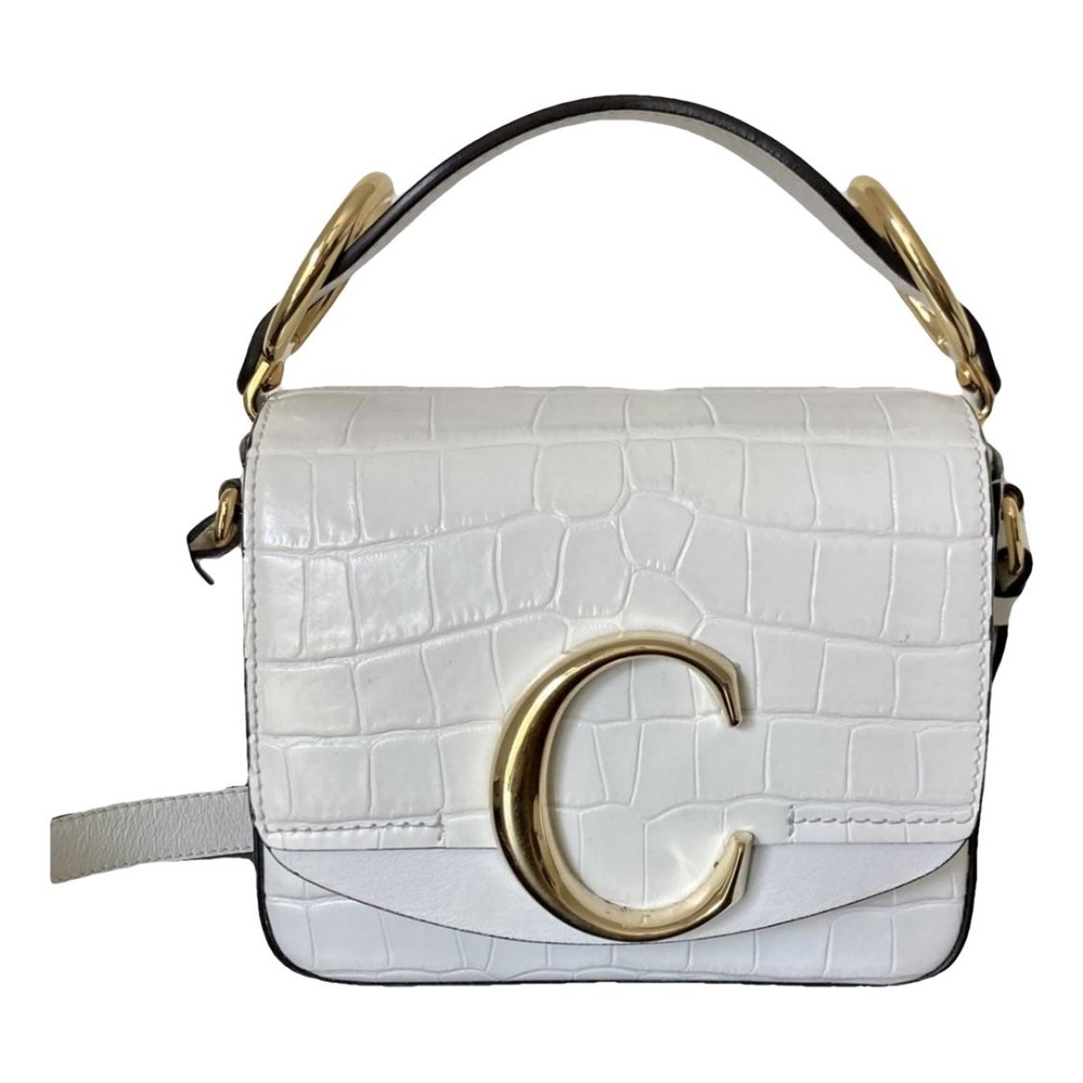 C leather crossbody bag