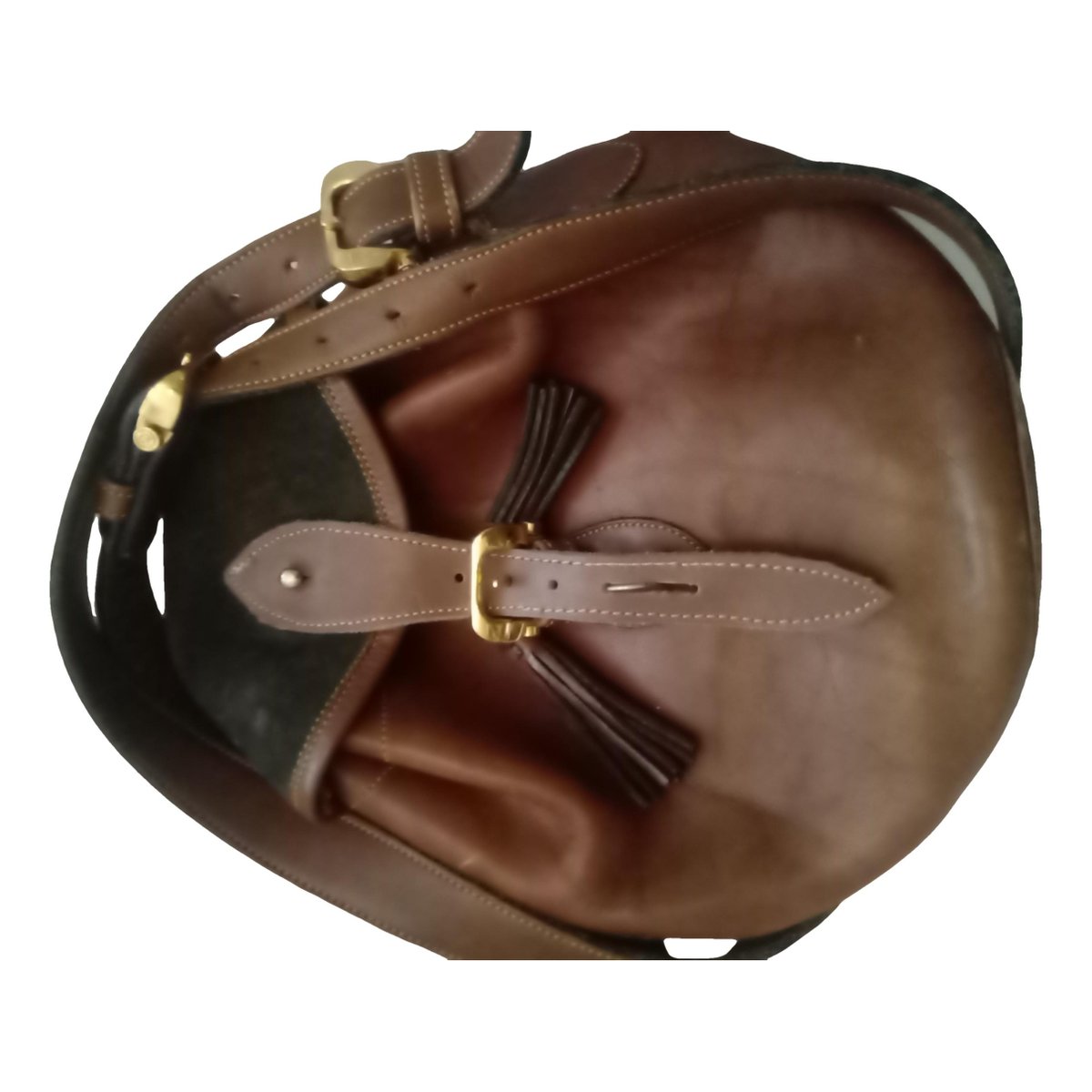 Balloon leather handbag