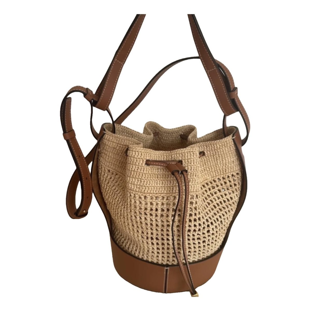 Balloon leather handbag