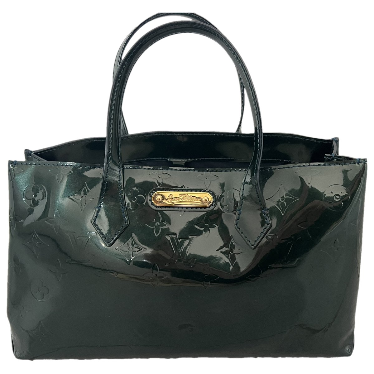 Reade patent leather handbag