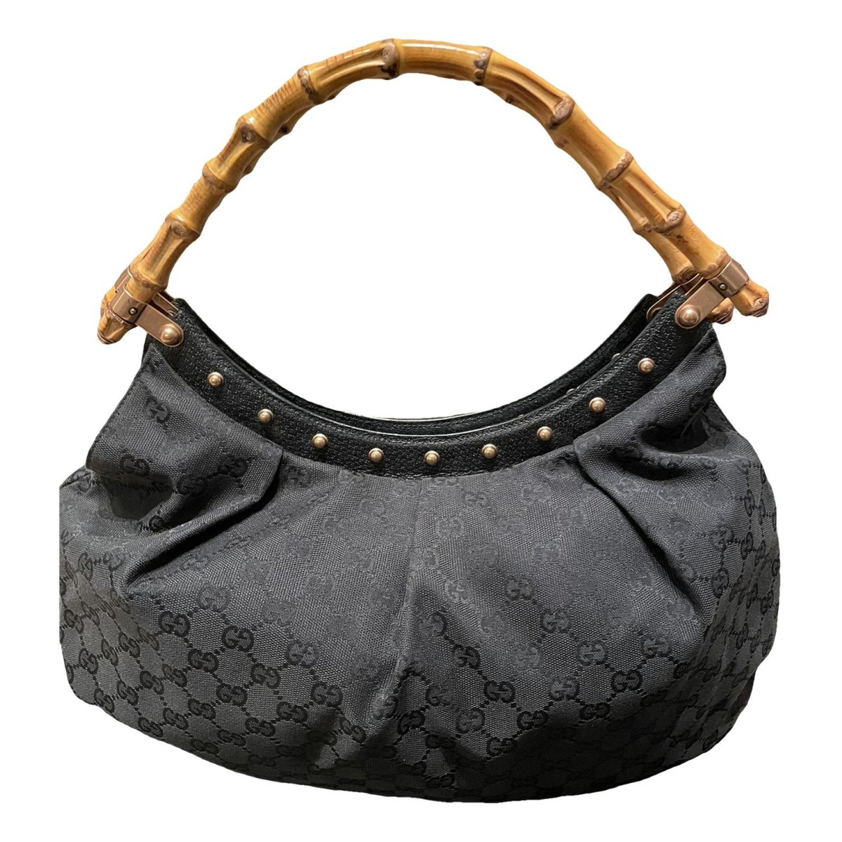Vintage Bamboo Hobo cloth handbag