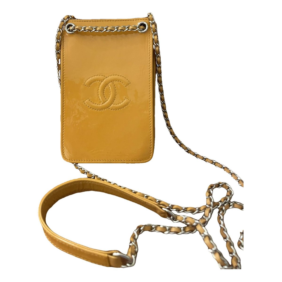 Wallet On Chain Double C patent leather crossbody bag