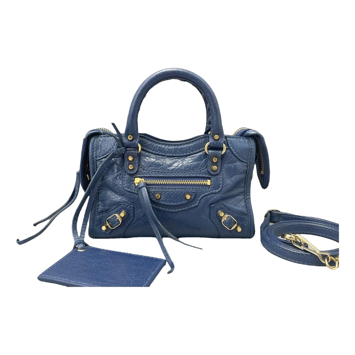 City leather handbag