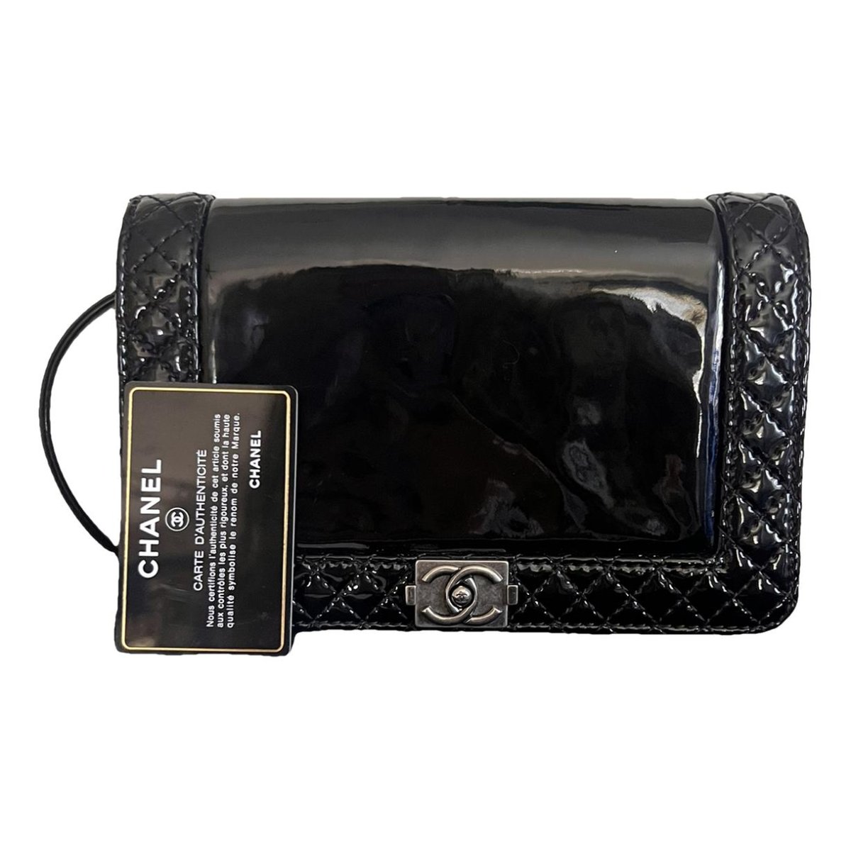 Wallet On Chain Boy patent leather crossbody bag