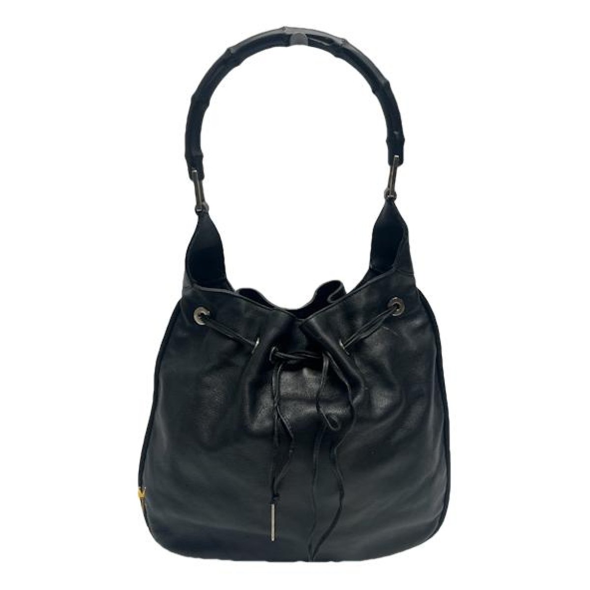 Bamboo Top Handle leather handbag