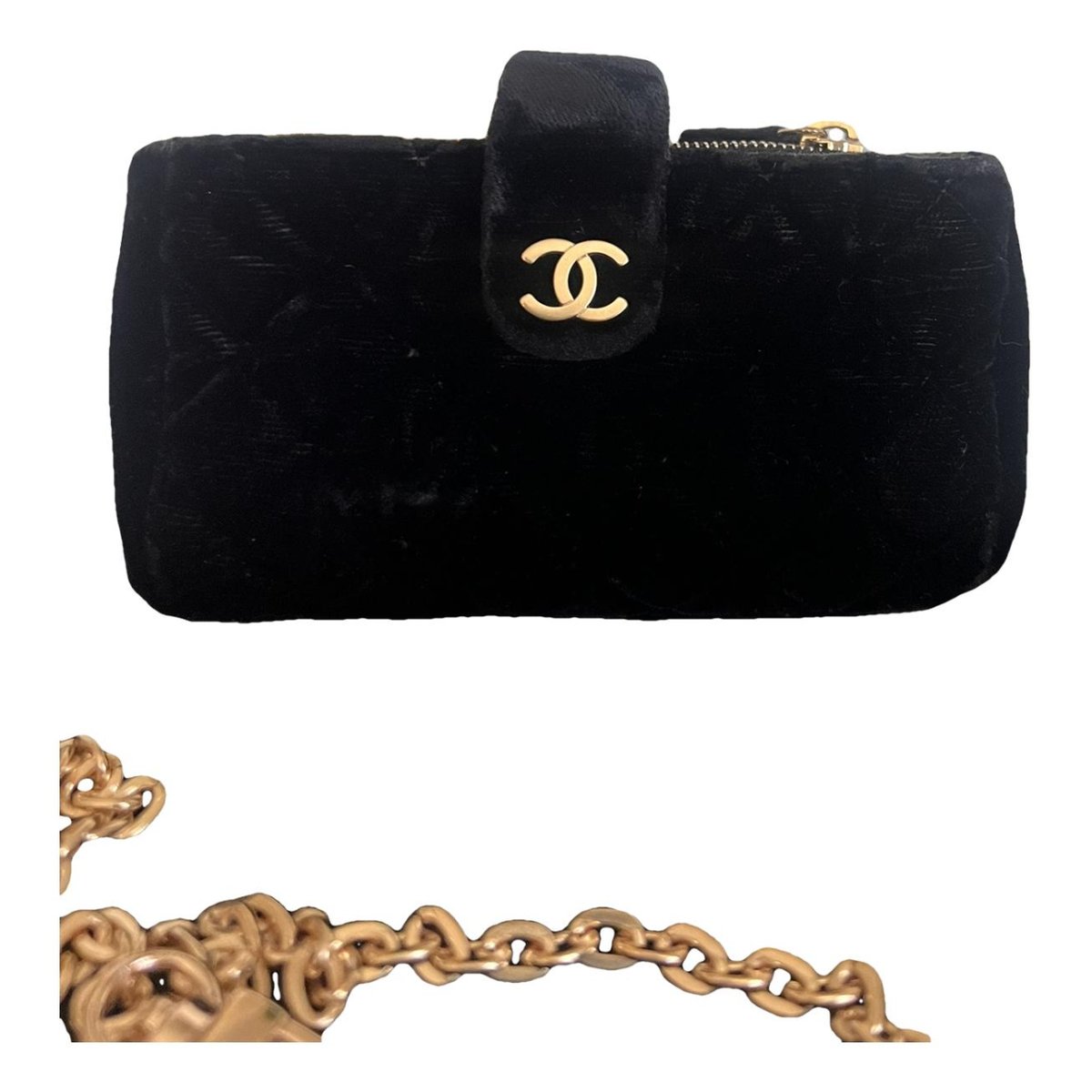 Timeless/Classique velvet clutch bag