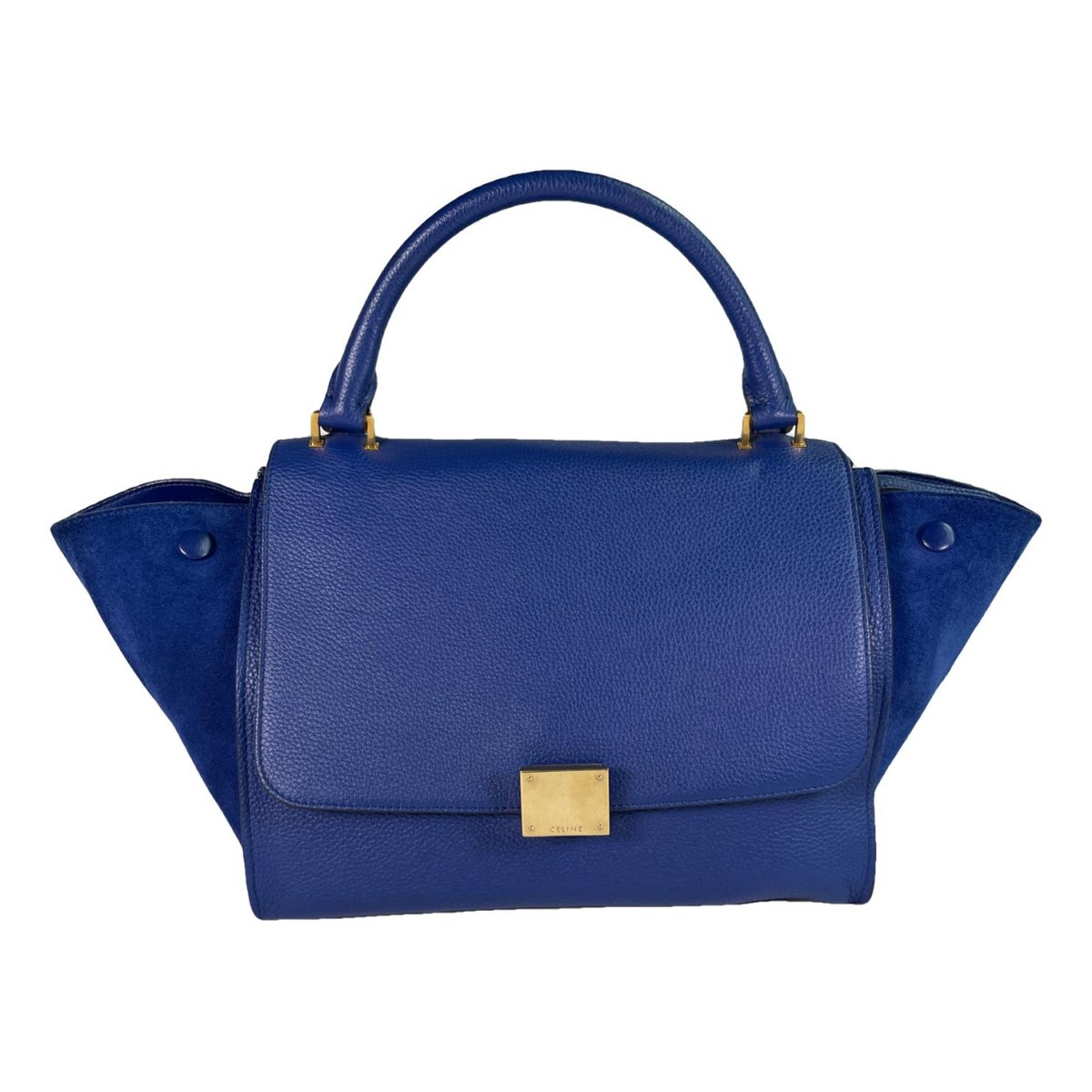 Case flap leather handbag