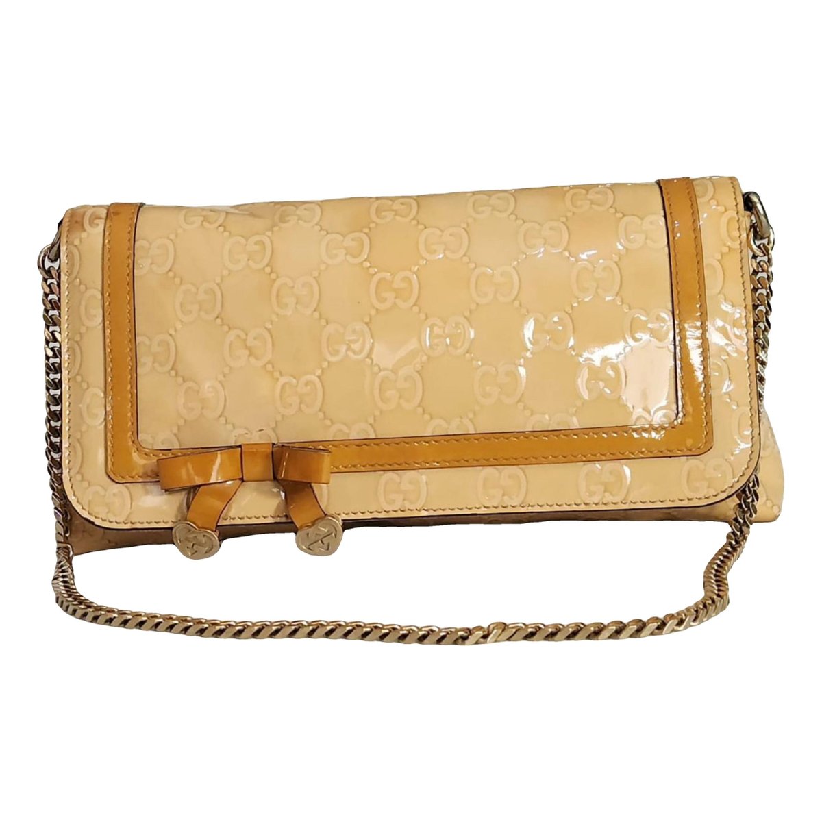 Broadway patent leather clutch bag