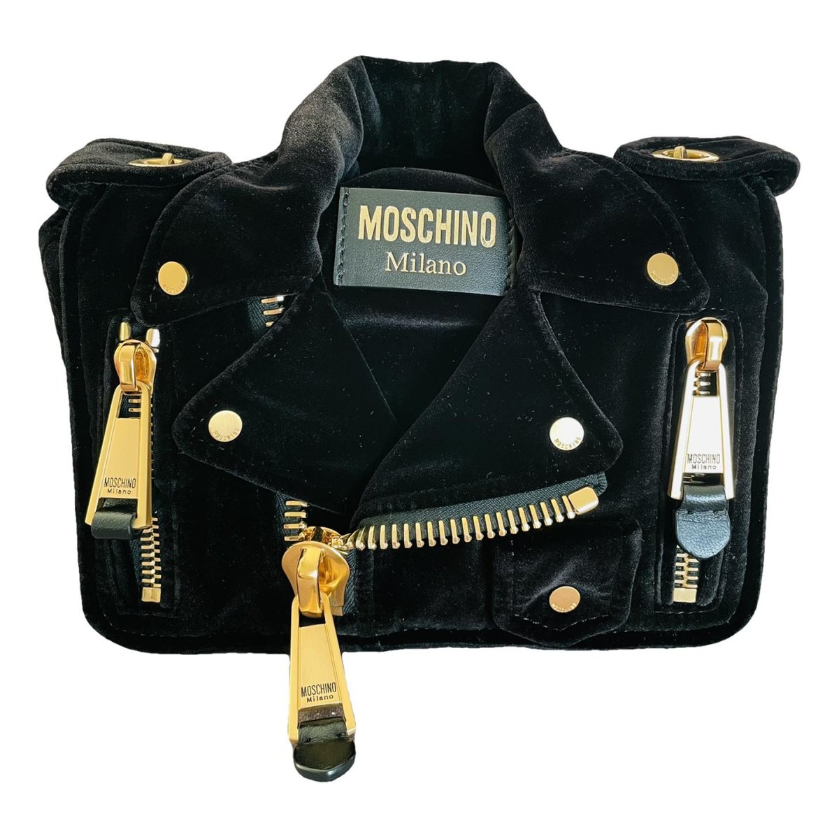 Biker velvet handbag