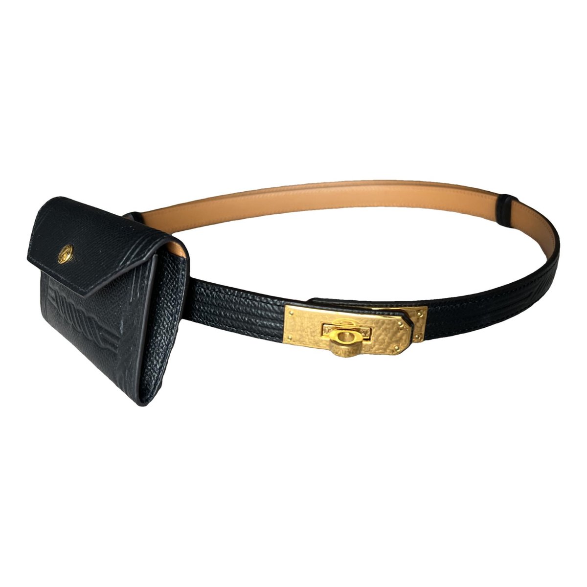 Kelly Pocket leather belt