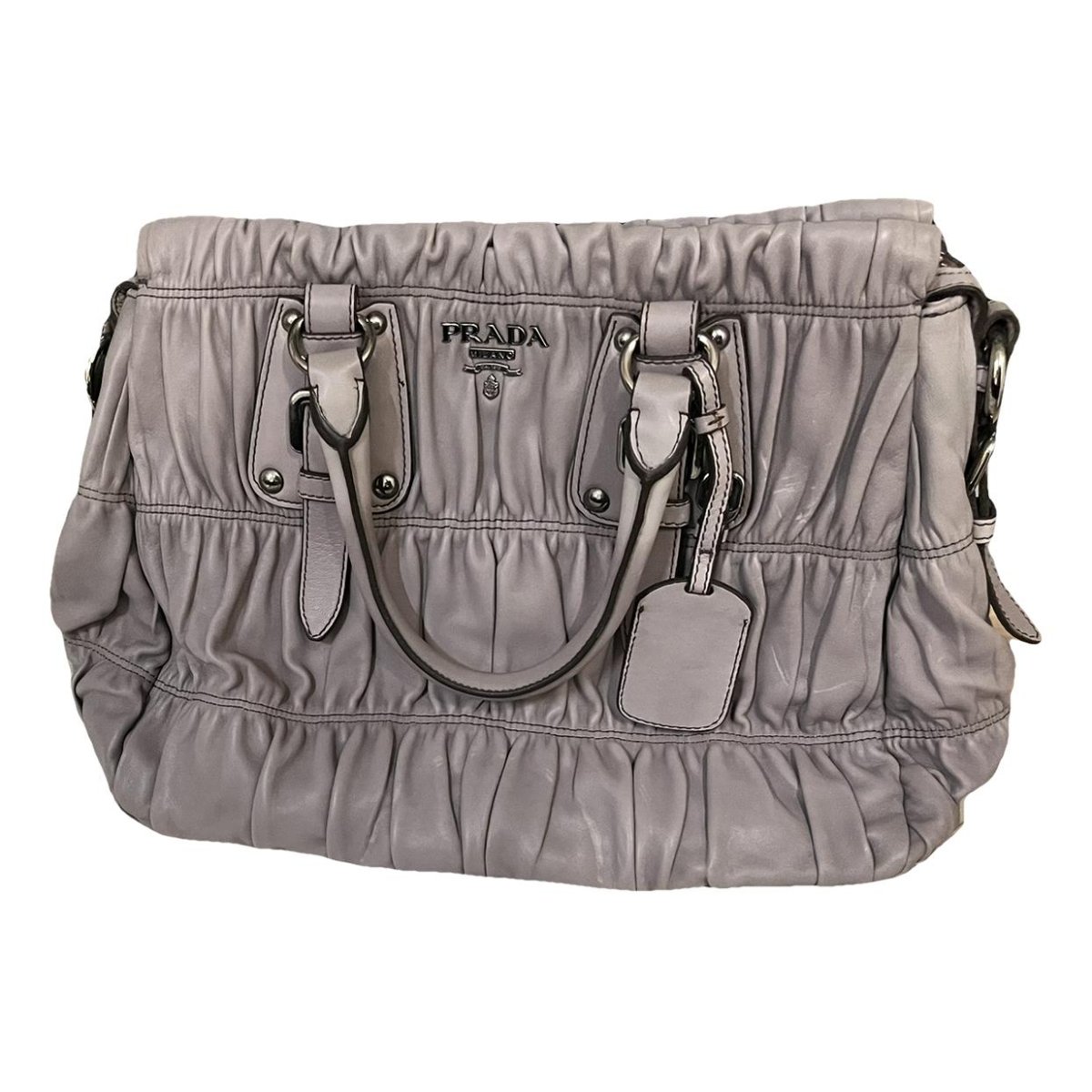 Tessuto Metallo leather handbag