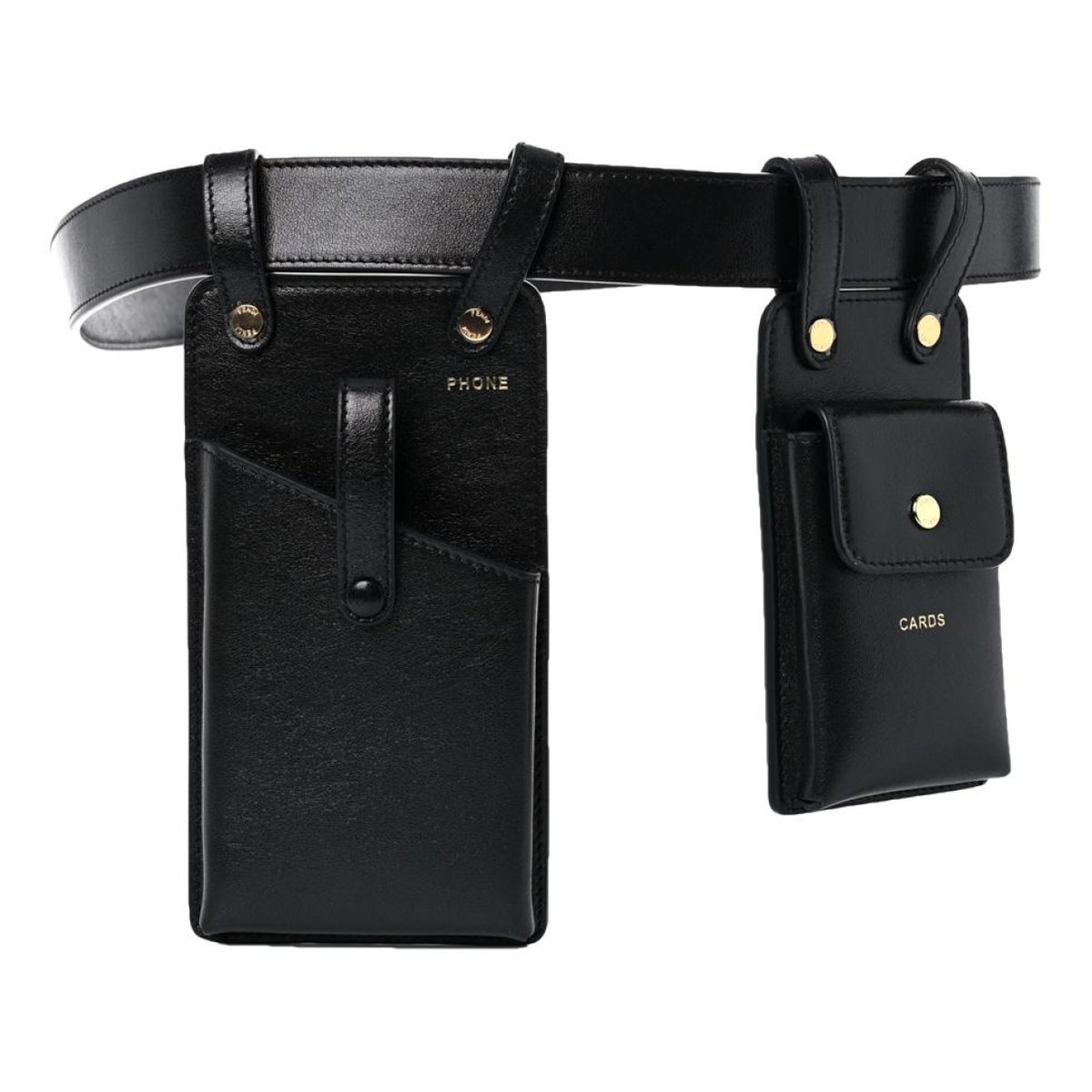 Pocket leather handbag