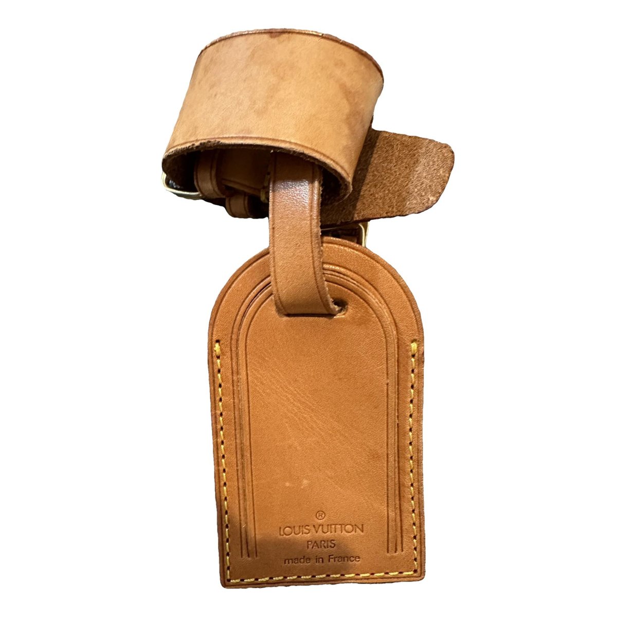 Porte adresse leather key ring