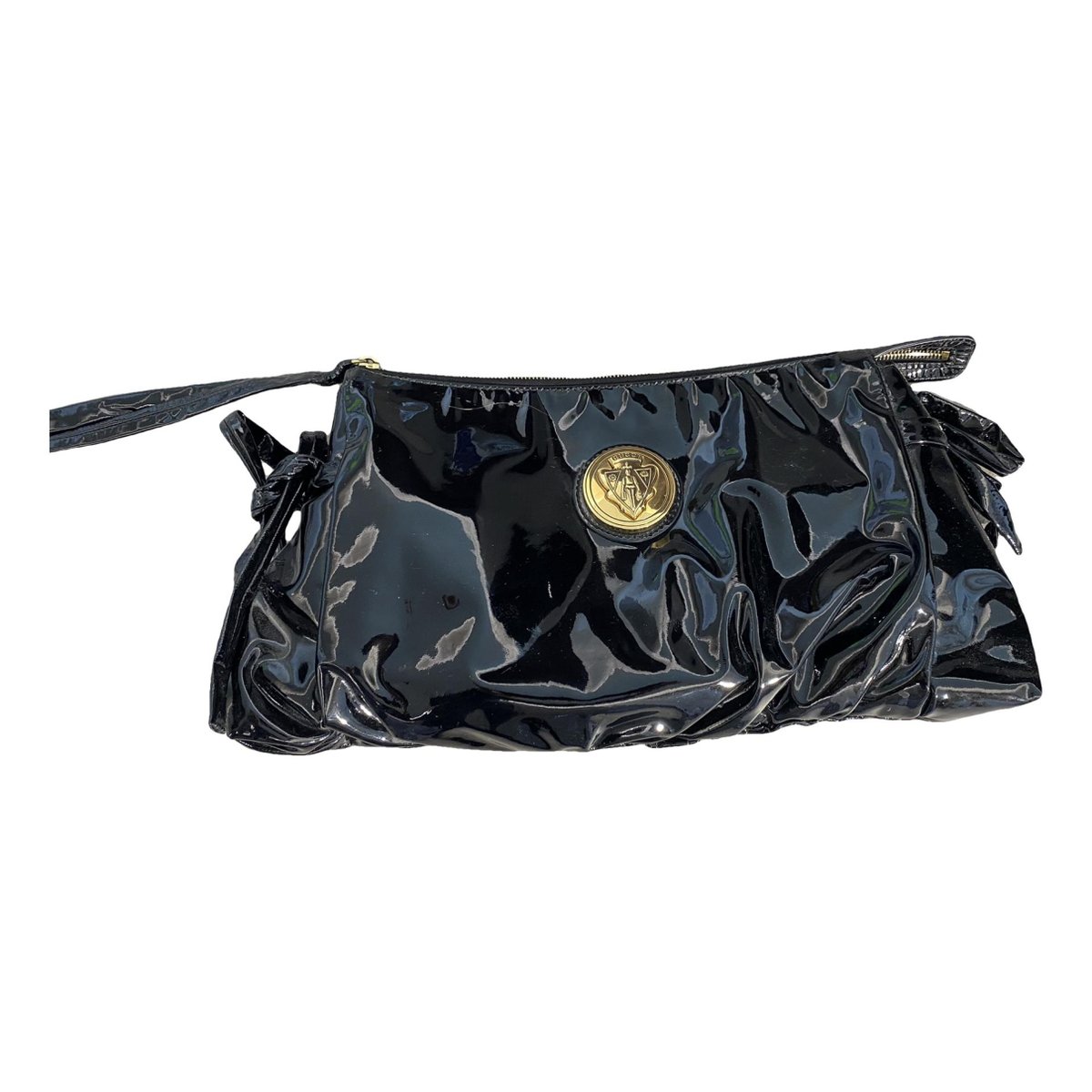 Hysteria patent leather clutch bag