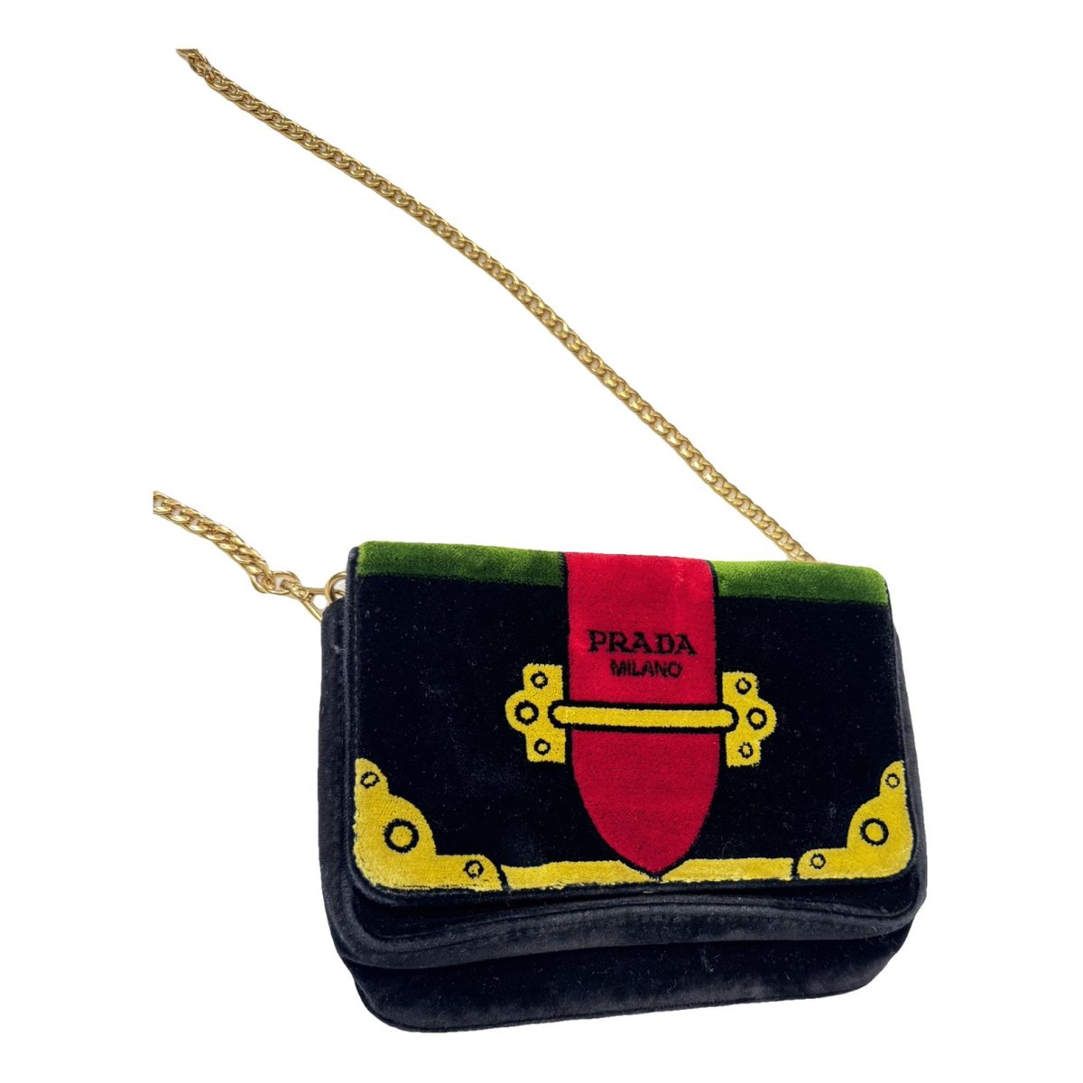 Cahier Chain velvet crossbody bag