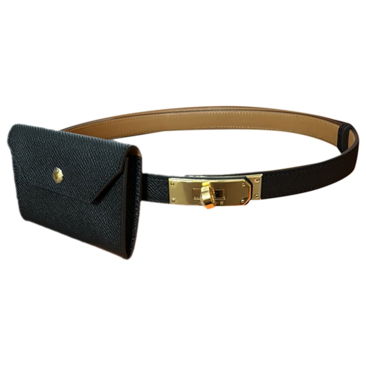 Kelly Pocket leather belt