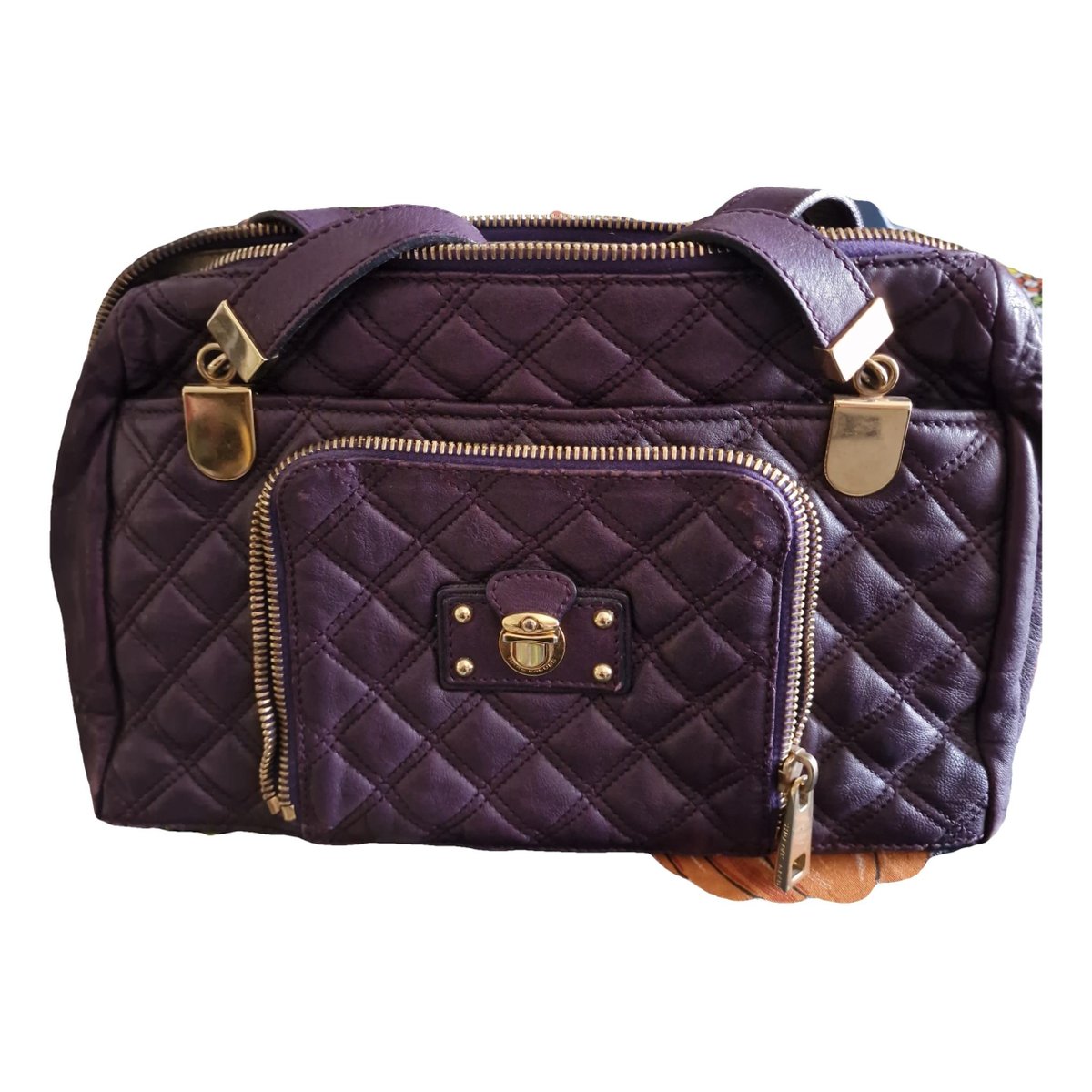 Single leather handbag