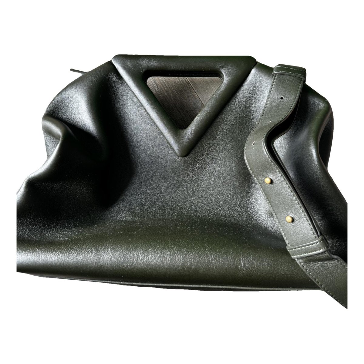 Point leather handbag
