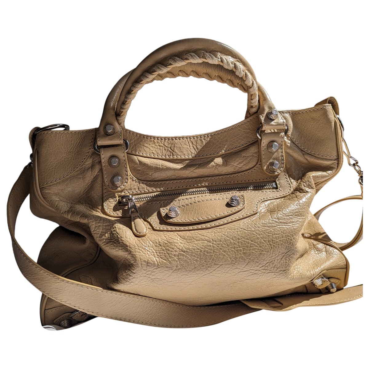 Classic Metalic leather handbag