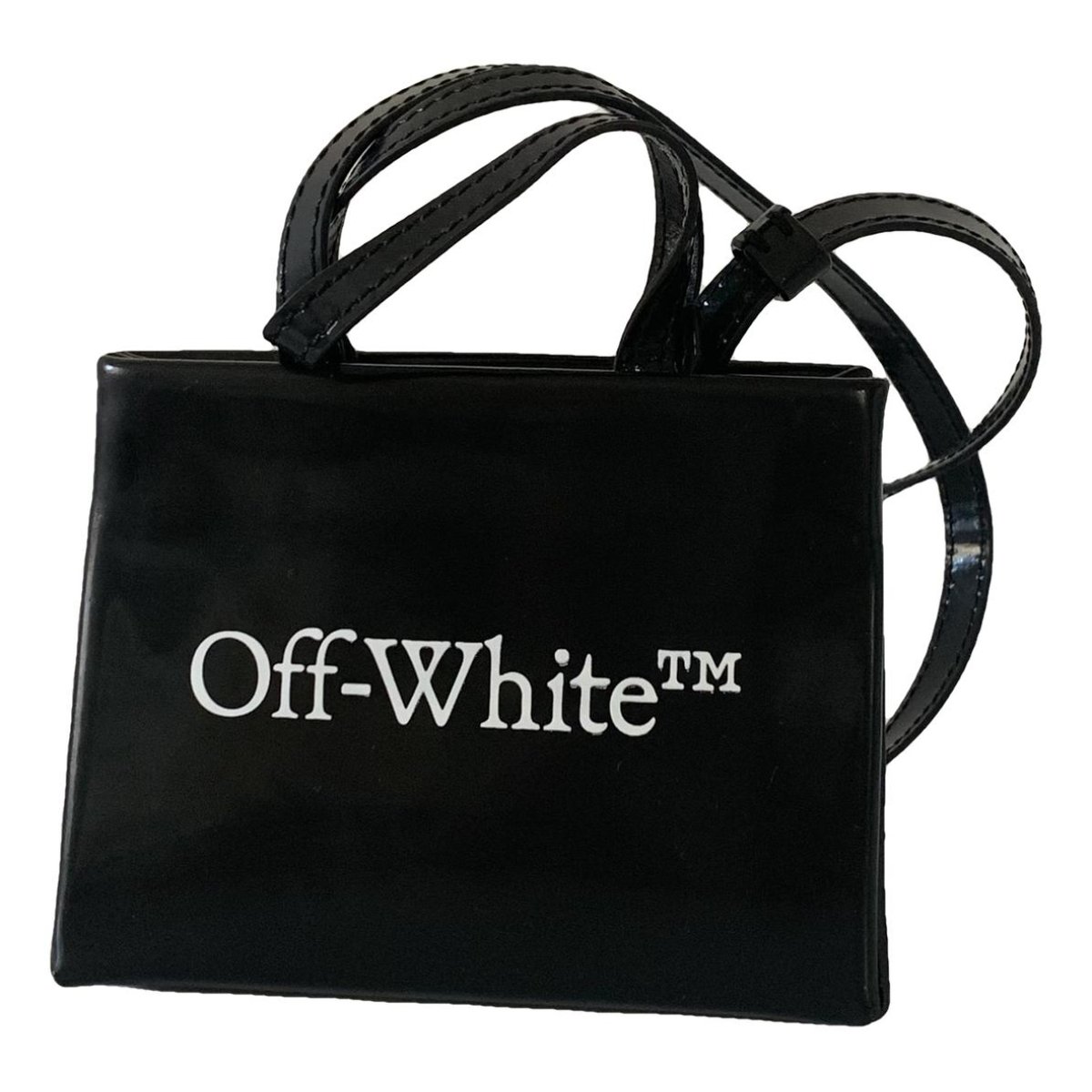 Sculpture patent leather crossbody bag