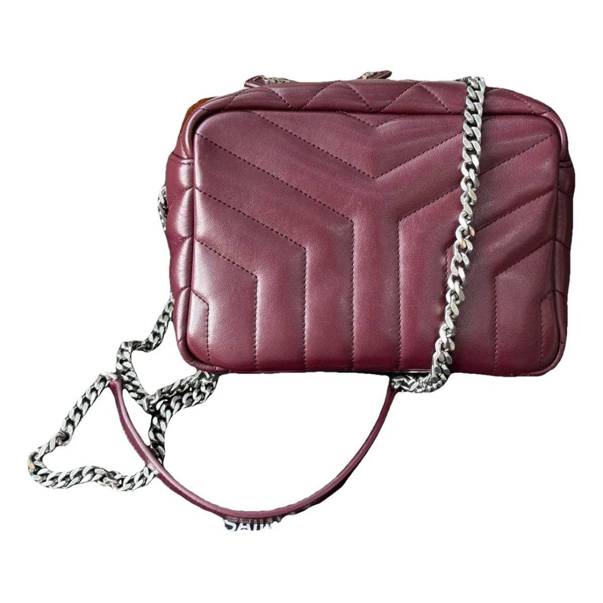 Camera Lou leather crossbody bag