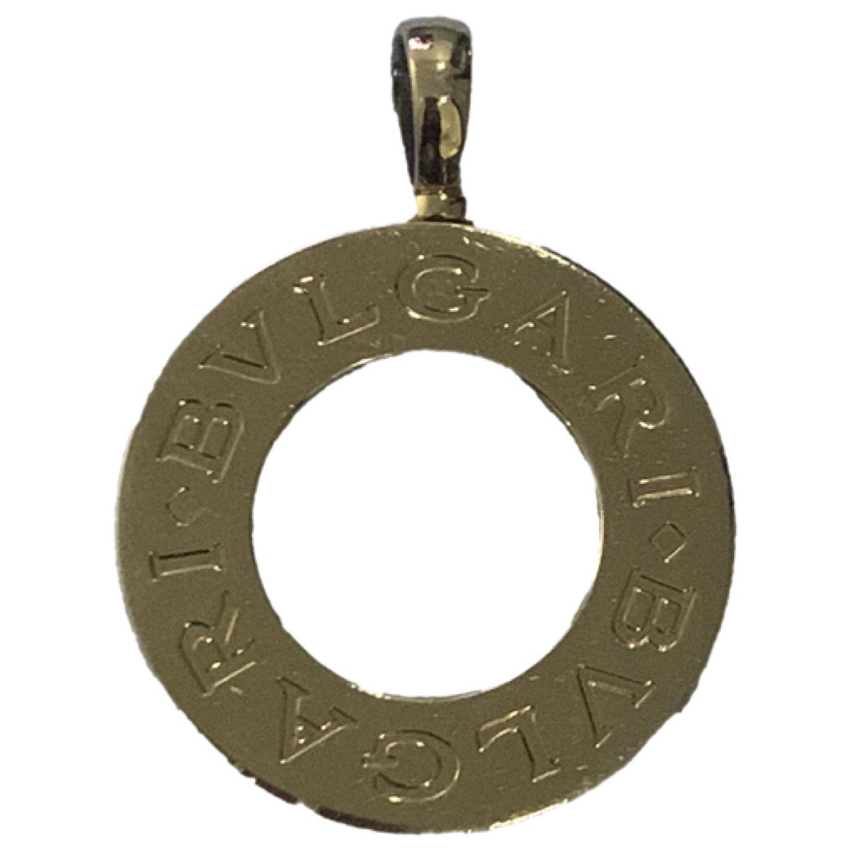 Tondo yellow gold pendant