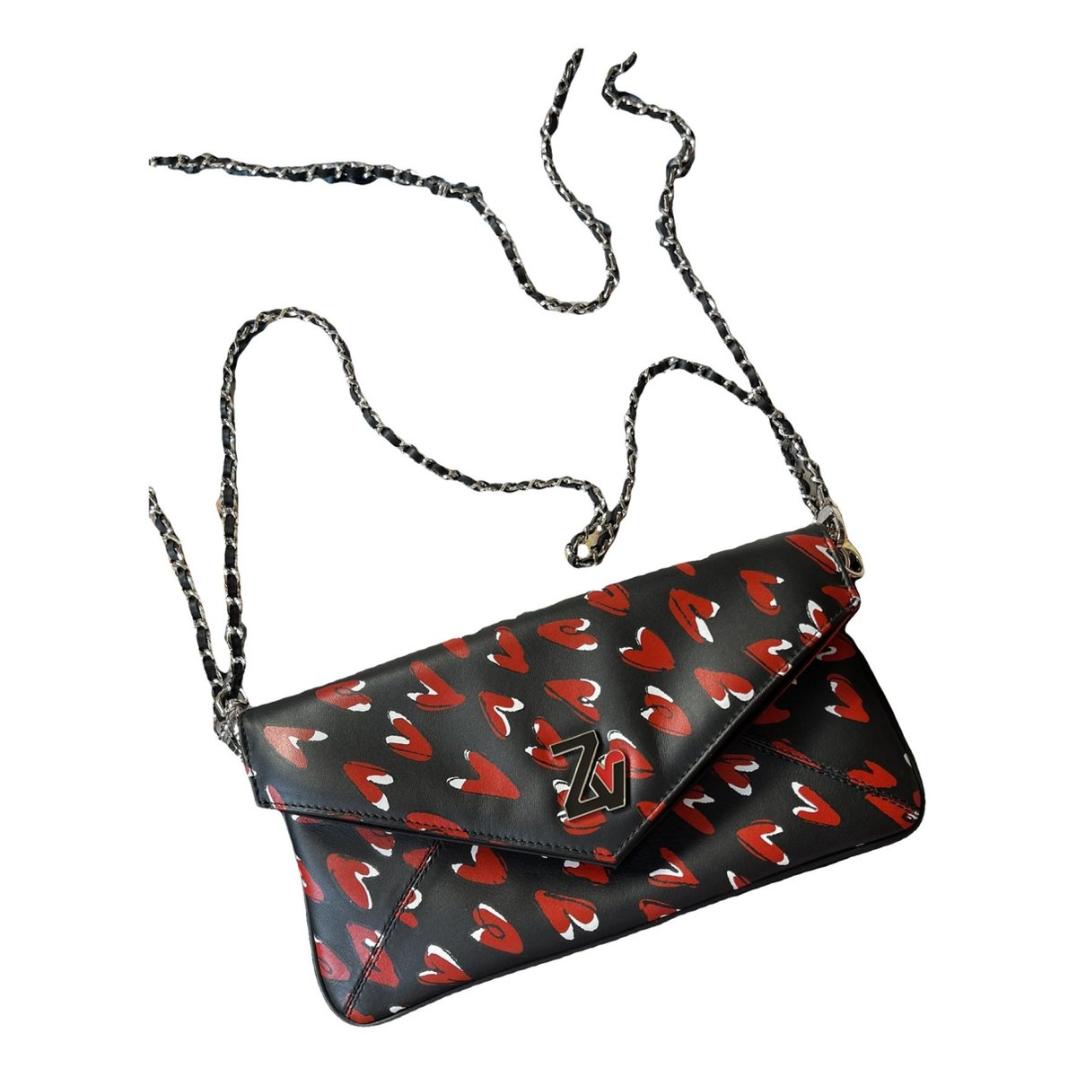 Rock leather clutch bag