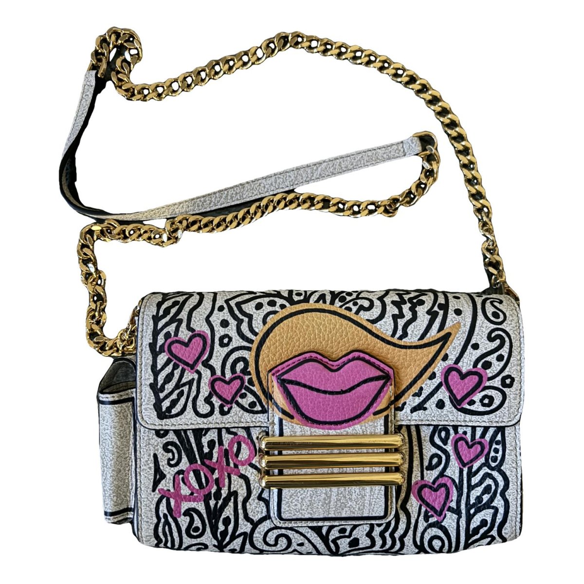 Leather clutch bag