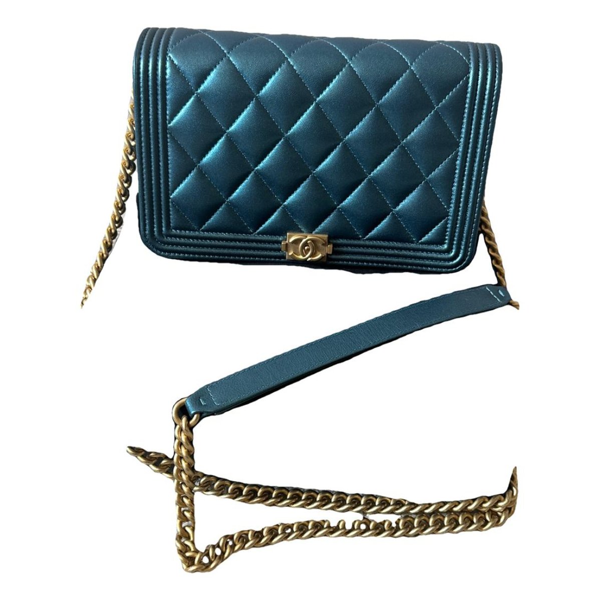 Wallet On Chain Boy leather crossbody bag