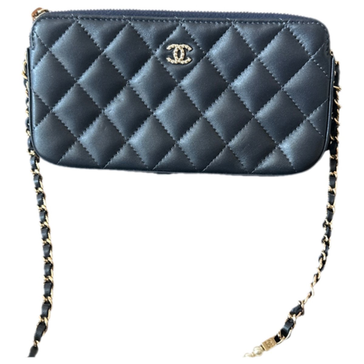 Wallet on Chain leather handbag