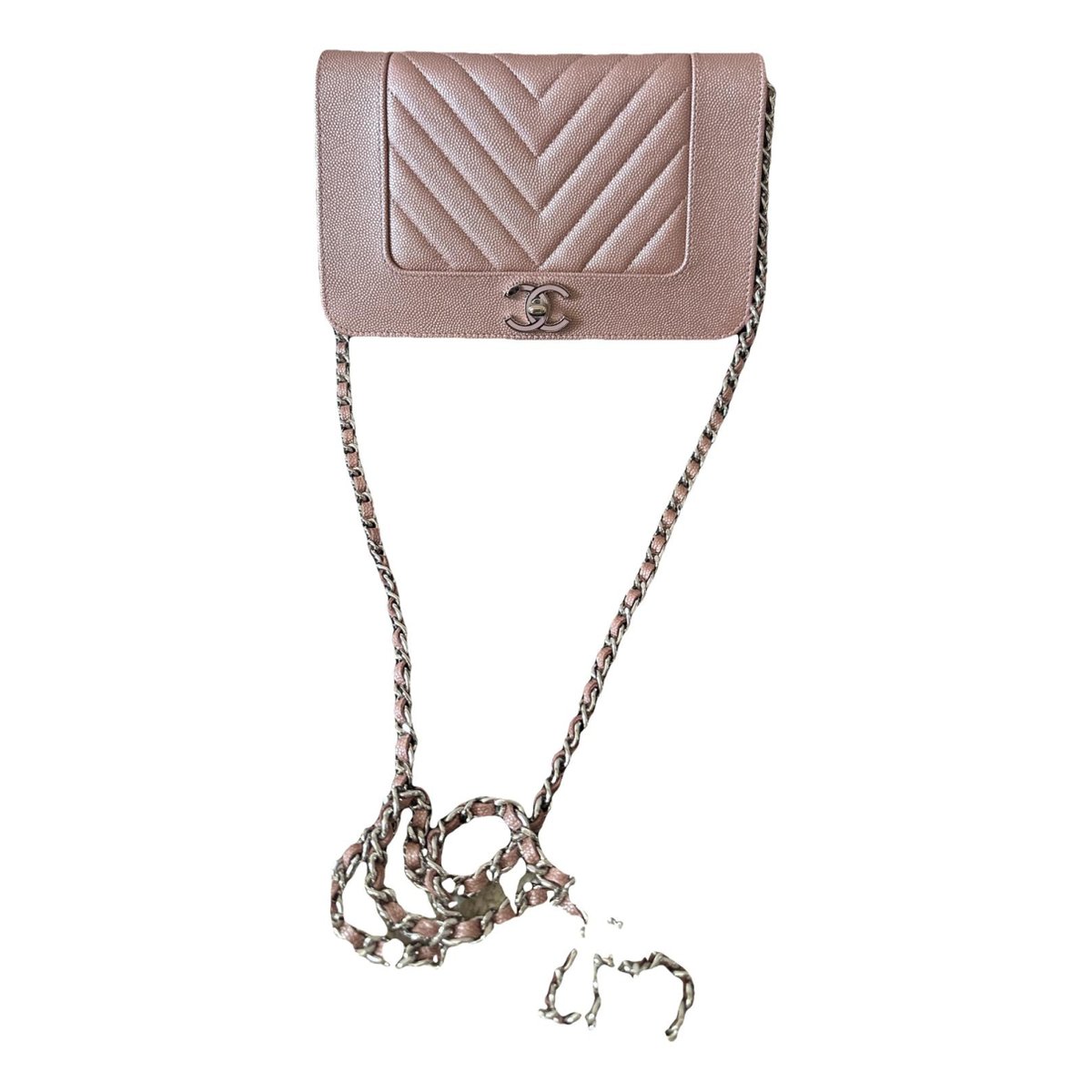 Wallet On Chain leather crossbody bag