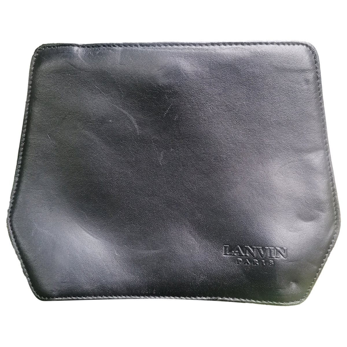Leather clutch bag
